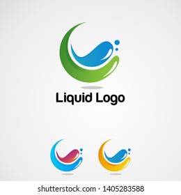 splash liquid colorful logo vector, icon, element, and template for company