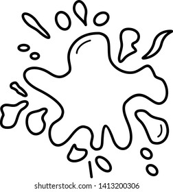 Splash of liquid icon in outline style