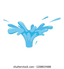 Splash of liquid, water, splutter. For illustrations, animation, cartoon style, vector, isolated