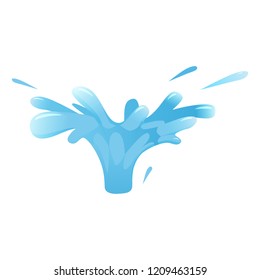 Splash of liquid, water, splutter. For illustrations, animation, cartoon style, vector, isolated
