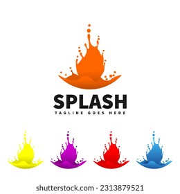 splash logo template , juice splash logo template , food logo template , paint splash logo template