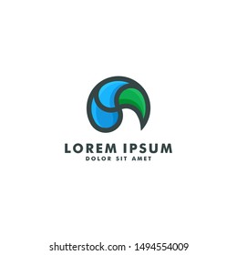 splash logo template, water drop icon design vector