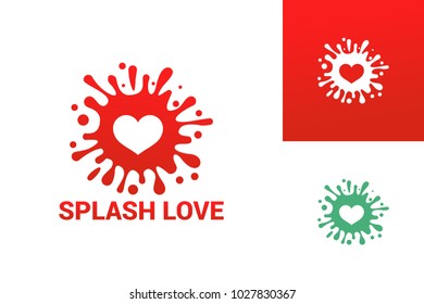 Splash Love Logo Template Design Vector, Emblem, Design Concept, Creative Symbol, Icon