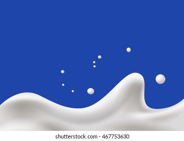 Splash of milk or cream vector illustration. Natural and organic food concept illustration