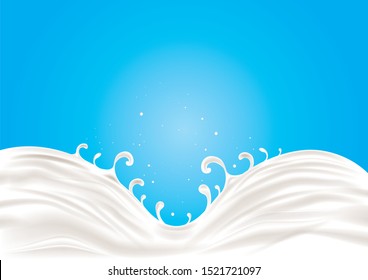 A splash of milk. Easy to print, Easy to edit and change colors.