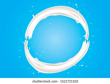 A splash of milk. Easy to print, Easy to edit and change colors.