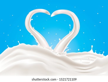 A splash of milk. Easy to print, Easy to edit and change colors.