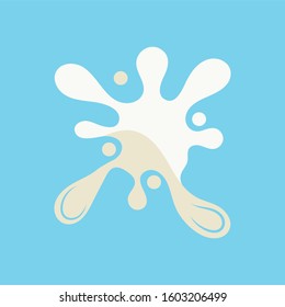 Splash MILK Fresh vector illustration Background design template