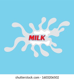 Splash MILK Fresh vector illustration Background design template