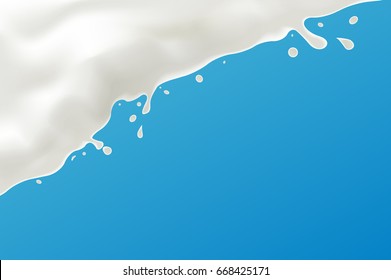 A splash of milk. Illustration can be used as background. Graphic concept for your design