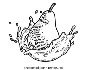 splash milk poire