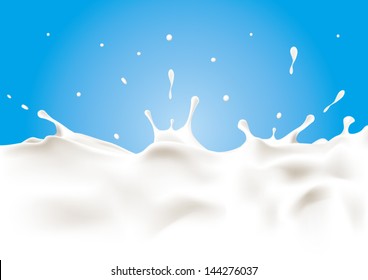 A splash of milk. Vector illustration.