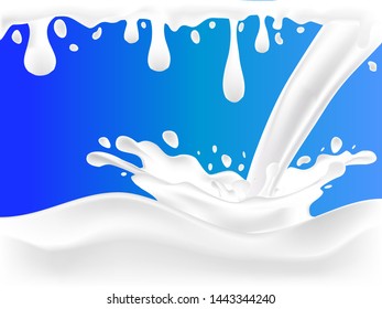 A splash of milk vector illustration