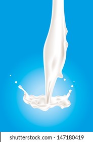 A splash of milk. Vector illustration.