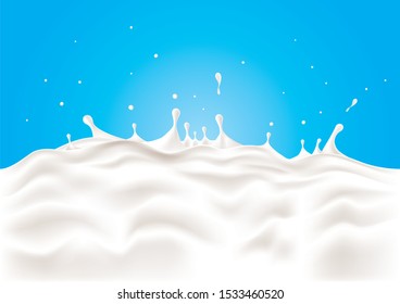 A splash of milk. Vector illustration.