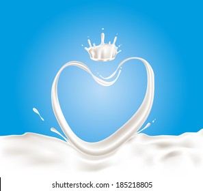 A splash of milk. Vector illustration.