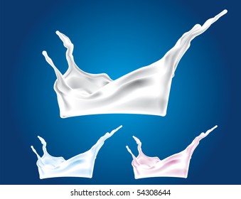 A splash of milk. Vector illustration.