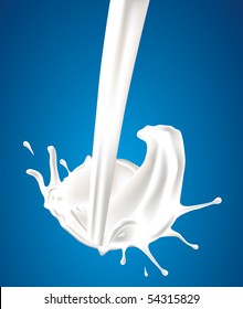 A splash of milk. Vector illustration.