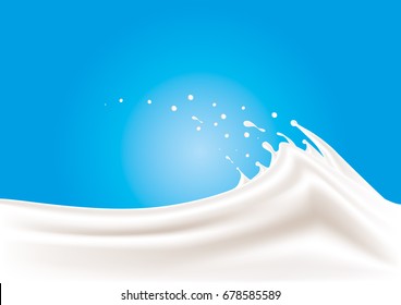 A splash of milk. Vector illustration.