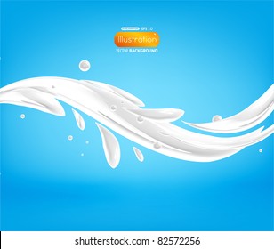 A splash of milk. Vector illustration.