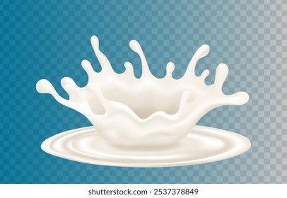 Splash of milk.Vector for packaging design, drinks and food.