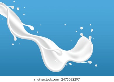 splash milky waves additional elements of milk design