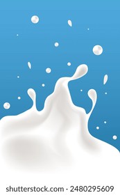 splash milky waves additional elements of milk design