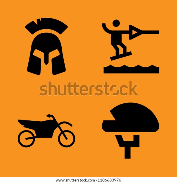 splash, motorcycle, design and machine\
icons set. Vector illustration for web and\
design