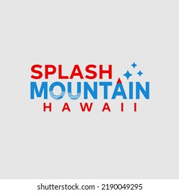 splash mountain hawaii logo vector 