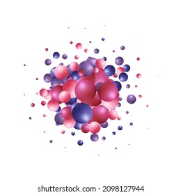 Splash of multi-colored pearls. Festive background.