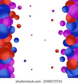 Splash of multi-colored pearls. Festive background.