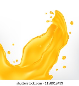 Splash of orange juice. EPS10 vector