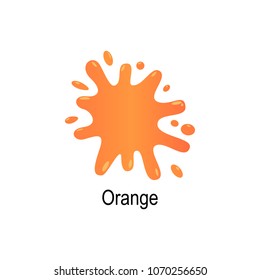 splash of orange juice icon. Element of colored splash illustration. Premium quality graphic design icon. Signs and symbols collection icon for websites, web design, mobile app on white background
