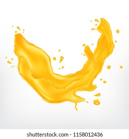 Splash of orange juice. Vector icon. EPS10