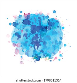 splash of paint shades watercolor.vector creative illustration.