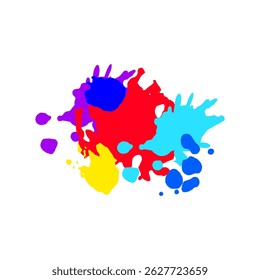 splash paint splatters cartoon. vibrant expressive, bold chaotic, random fluid splash paint splatters sign. isolated symbol vector illustration