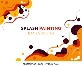 Splash Painting Background Design Concept