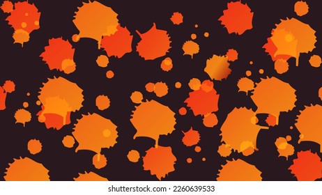 splash pattern with orange and yellow on black background. abstract, texture and colorful concept. used for background, banner, backdrop or wallpaper