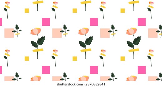 Splash pattern pink geometric shapes