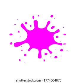 Splash pink vector shape illustration isolated on white.