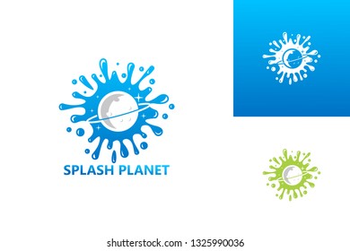 Splash Planet Logo Template Design Vector, Emblem, Design Concept, Creative Symbol, Icon