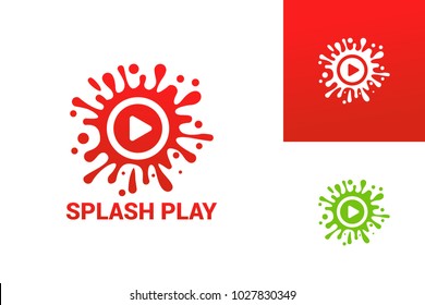 Splash Play Logo Template Design Vector, Emblem, Design Concept, Creative Symbol, Icon