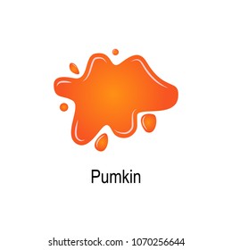 splash of pumpkin juice icon. Element of colored splash illustration. Premium quality graphic design icon. Signs and symbols collection icon for websites, web design, mobile app on white background