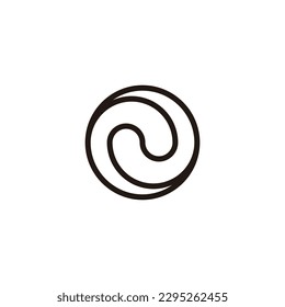 splash, rounded, circle lines geometric symbol simple logo vector