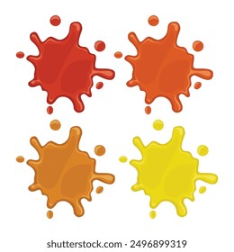 Ilustración vectorial de manchas de salsa Splash