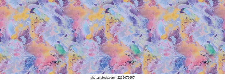 Splash Seamless Pattern. Galaxy Abstract Template Alcohol Ink Background. Acrylic Ink Splash Space. Liquid Science Watercolor. Fluid Galaxy Illustration. Multi Color Holi Paint. Fluid Acrylic Galaxy.