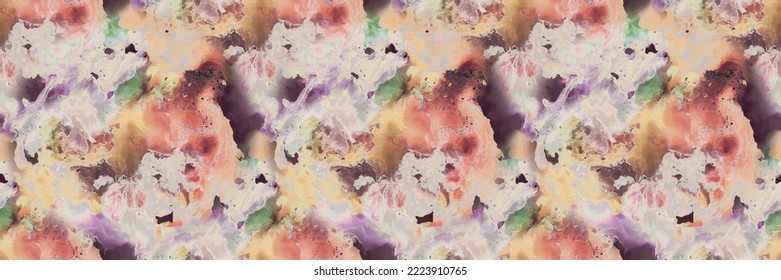 Splash Seamless Pattern. Multi Color Holi Paint. Fluid Galaxy Illustration. Acrylic Ink Background. Galaxy Abstract Painting Unicorn Ink Marble Space. Swirl Liquid Galaxy. Liquid Seamless Watercolor.