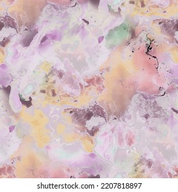 Splash Nahtlose Textur. Alkoholink-Splash-Space. Mehrfarbige Holi-Farbe. Akryltinte Illustration. Flüssiger Flüssig-Grunge. flüssiges abstraktes Hintergrund. Flüssiger Marmor Wasserfarbe. Abstrakte Trippy-Malerei