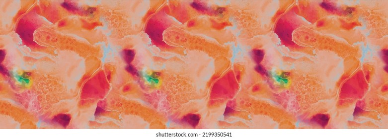 Splash Seamless Texture. Water Color Sun Space. Acrylic Ink Illustration. Swirl Acrylic Galaxy. Fluid Galaxy Watercolor. Liquid Abstract Background. Science Ink Repeat Paint. Modern Abstract Science