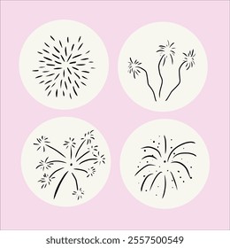 a splash set from firework design new year